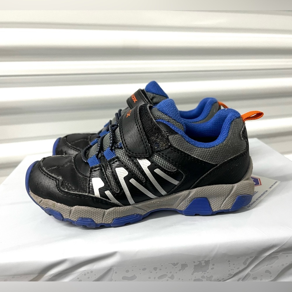 GEOX Little Boy Casual Sneakers Shoes Black Blue size 11.5 US